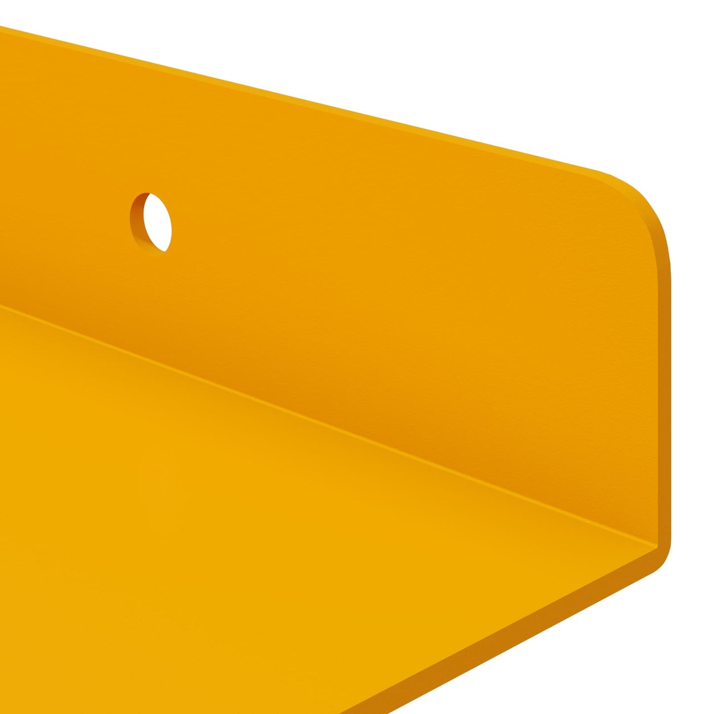 Mensola sospesa 2 pcs Giallo senape 40 x 8,5 x 2,5 cm Acciaio | homemem39