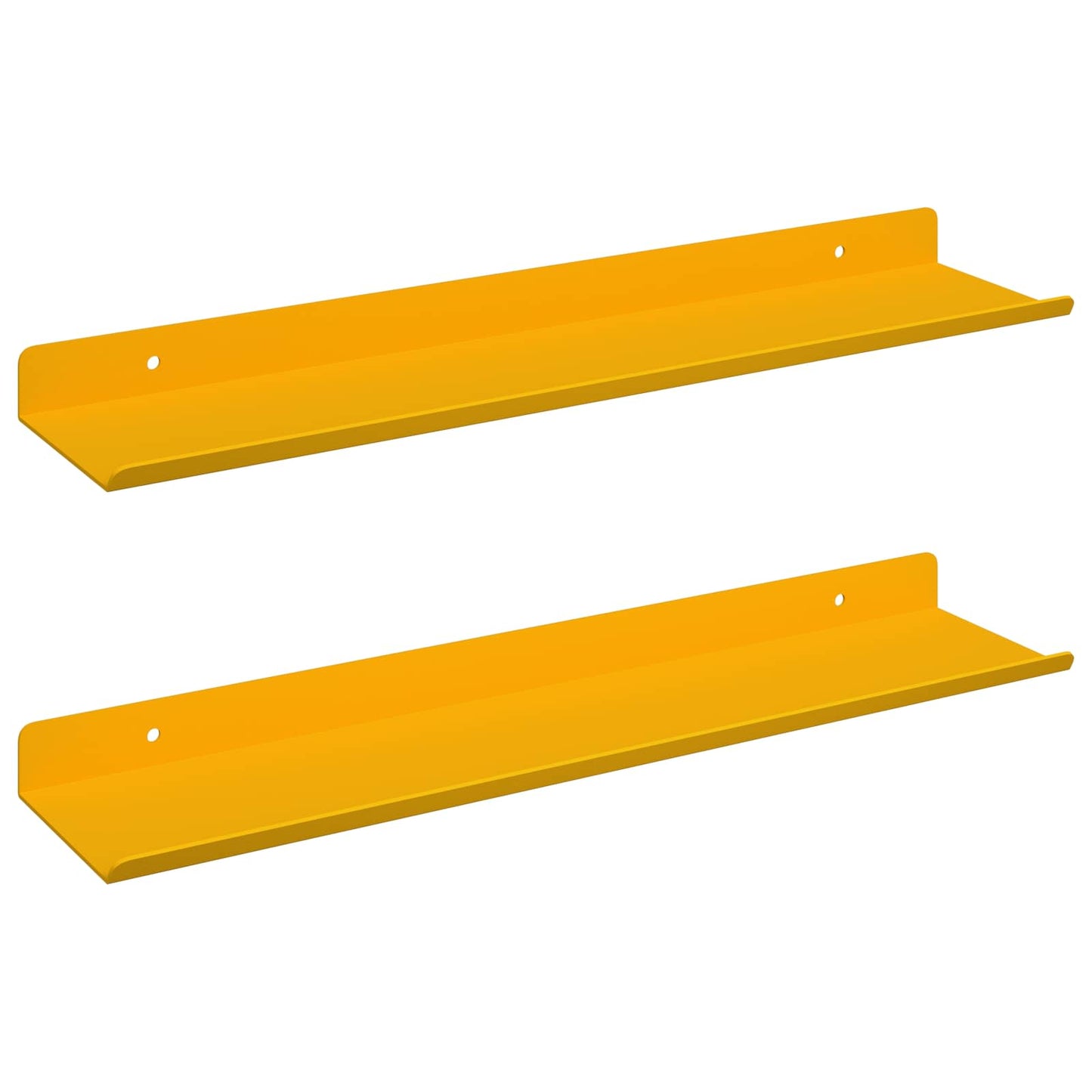 Mensola sospesa 2 pcs Giallo senape 40 x 8,5 x 2,5 cm Acciaio | homemem39