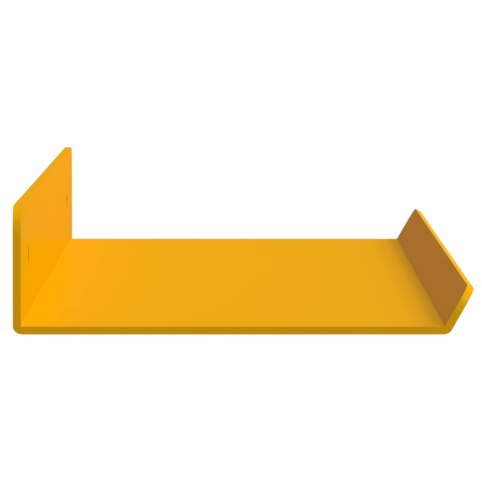 Mensola sospesa 4 pcs Giallo senape 40 x 8,5 x 2,5 cm Acciaio | homemem39