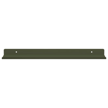 Mensola sospesa 2 pcs Verde oliva 40 x 8,5 x 2,5 cm Acciaio