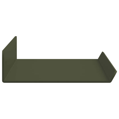 Mensola sospesa 2 pcs Verde oliva 40 x 8,5 x 2,5 cm Acciaio | homemem39