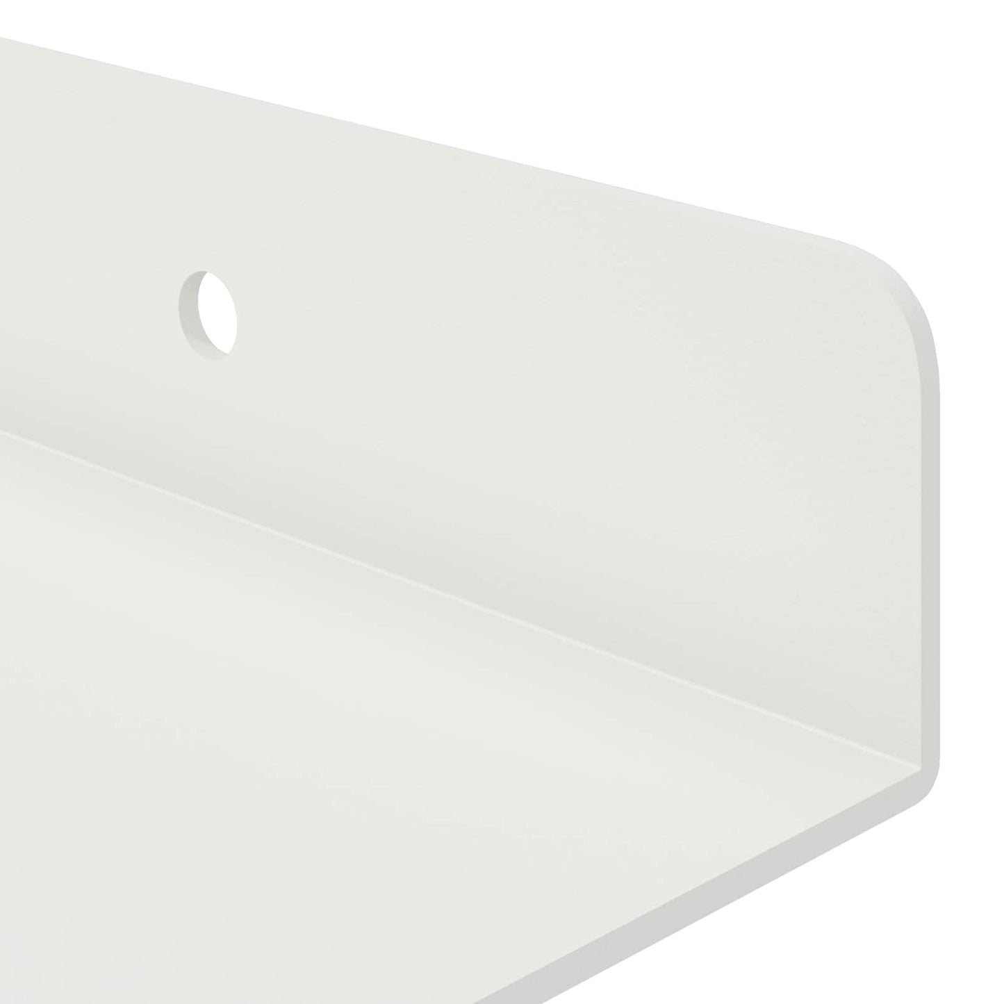Mensola sospesa 2 pcs Bianco 40 x 8,5 x 2,5 cm Acciaio | homemem39