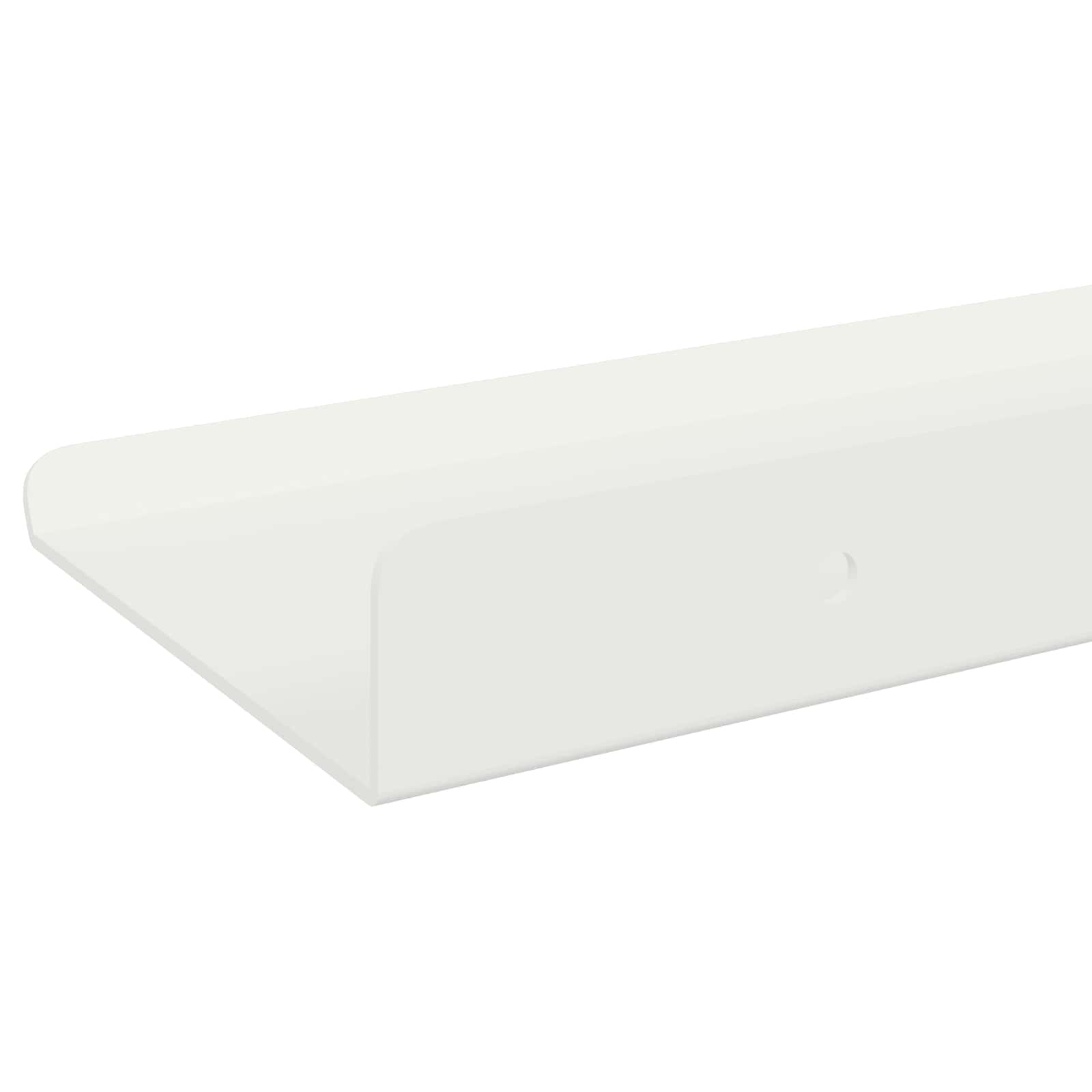 Mensola sospesa 2 pcs Bianco 40 x 8,5 x 2,5 cm Acciaio | homemem39