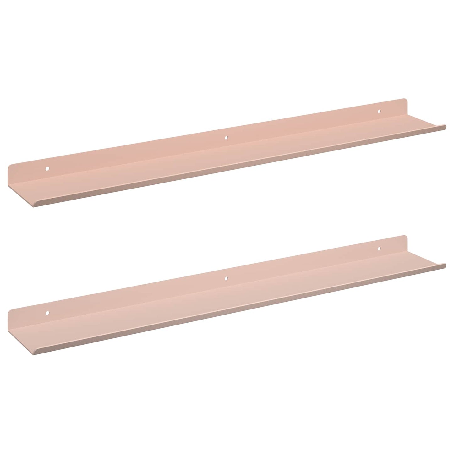 Mensola sospesa 2 pcs Rosa 60 x 8,5 x 2,5 cm Acciaio | homemem39