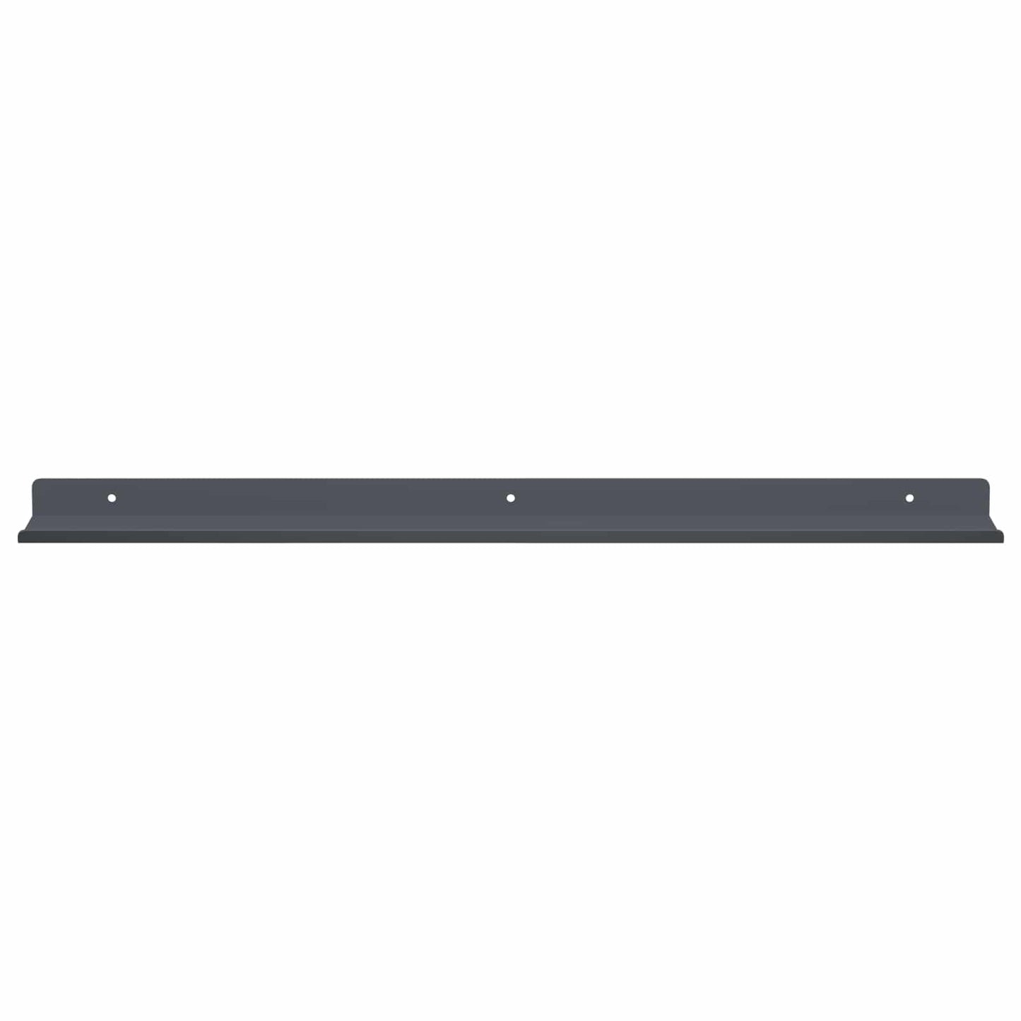 Mensola sospesa 2 pcs Antracite 60 x 8,5 x 2,5 cm Acciaio | homemem39