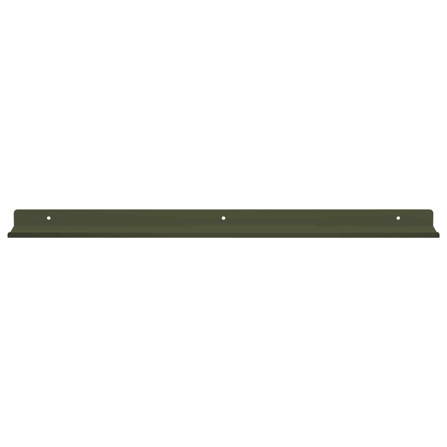 Mensola sospesa 2 pcs Verde oliva 60 x 8,5 x 2,5 cm Acciaio | homemem39