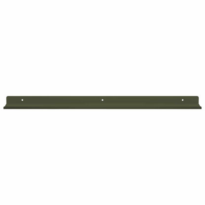 Mensola sospesa 2 pcs Verde oliva 60 x 8,5 x 2,5 cm Acciaio | homemem39
