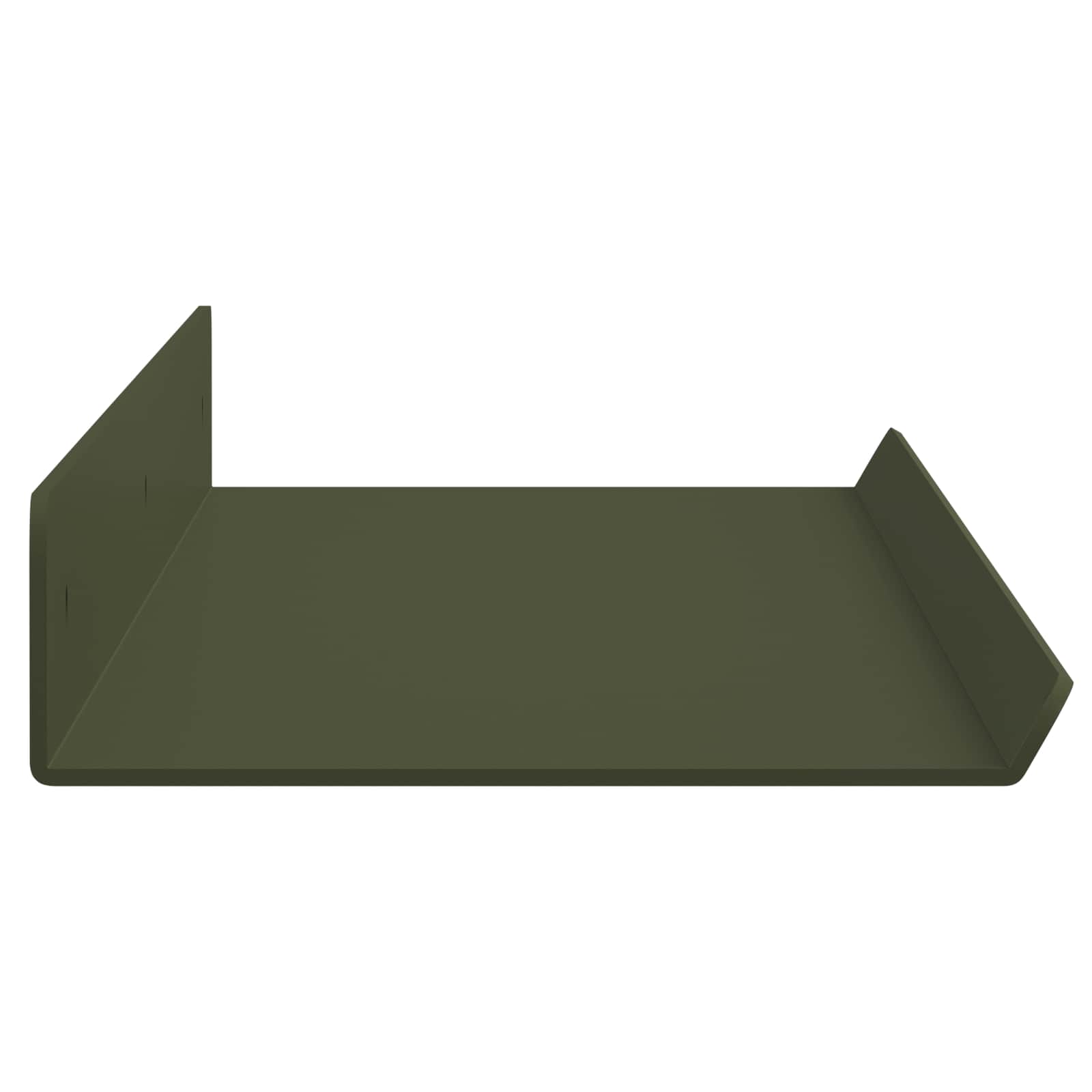Mensola sospesa 2 pcs Verde oliva 60 x 8,5 x 2,5 cm Acciaio | homemem39