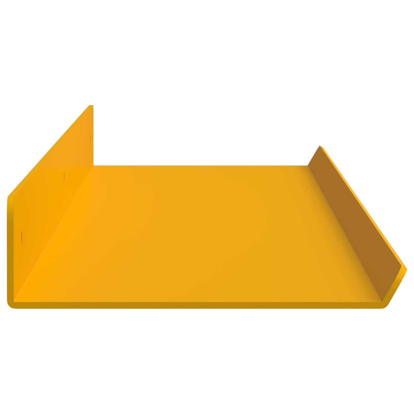 Mensola sospesa 2 pcs Giallo senape 80 x 9 x 2,5 cm Acciaio | homemem39