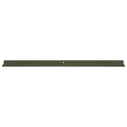 Mensola sospesa 4 pcs Verde oliva 80 x 9 x 2,5 cm Acciaio | homemem39