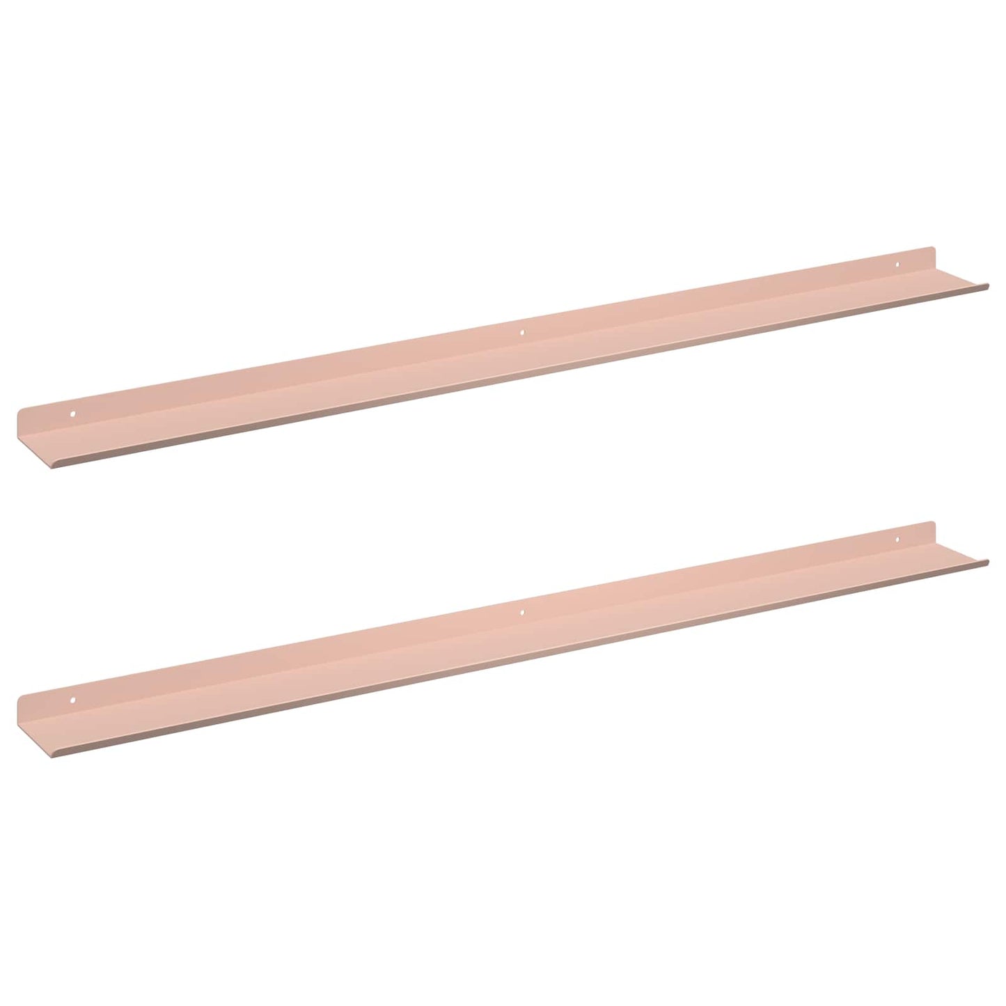 Mensola sospesa 2 pcs Rosa 100 x 9 x 2,5 cm Acciaio | homemem39