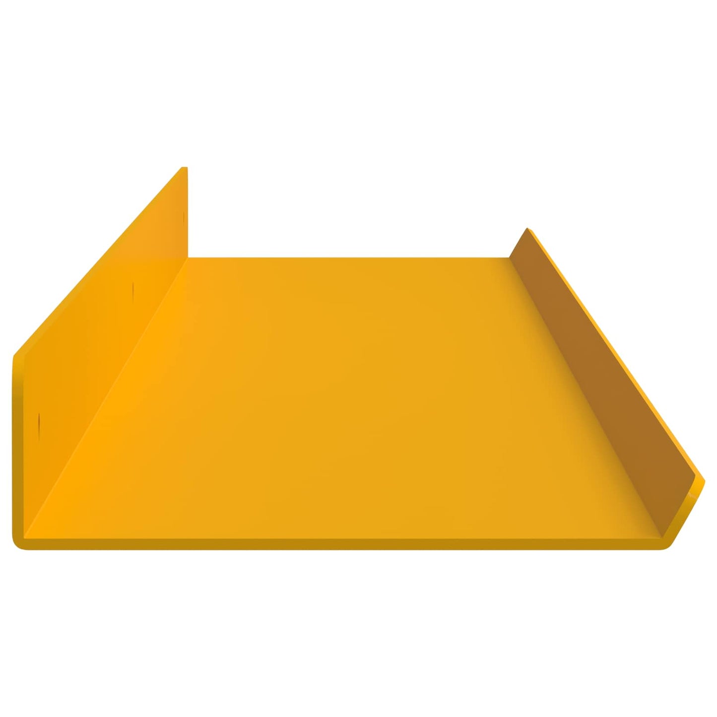 Mensola sospesa 2 pcs Giallo senape 100 x 9 x 2,5 cm Acciaio | homemem39