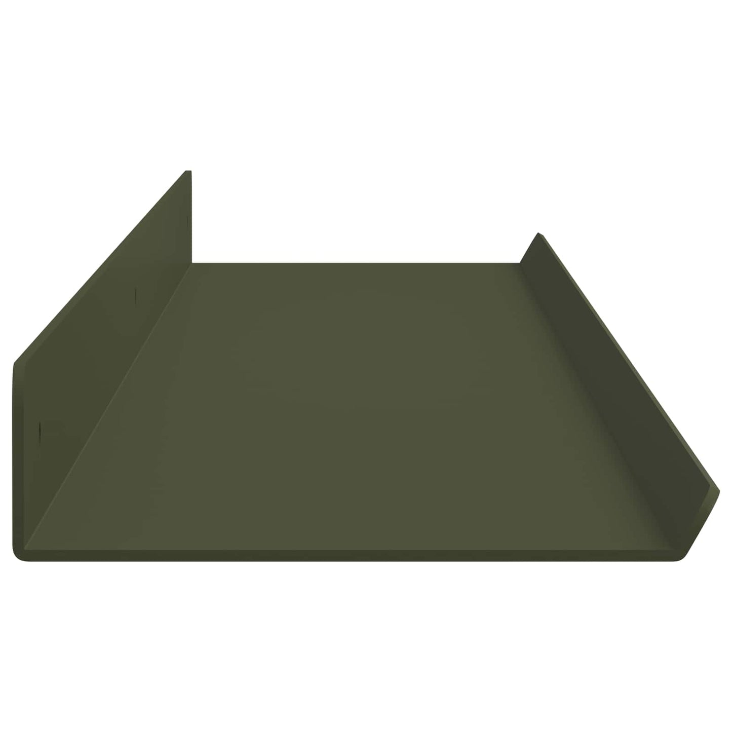 Mensola sospesa 2 pcs Verde oliva 100 x 9 x 2,5 cm Acciaio | homemem39