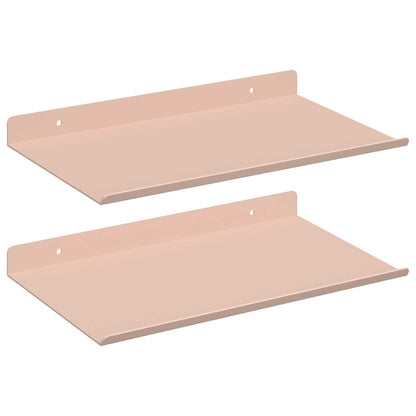 Mensola sospesa 2 pcs Rosa 30 x 18 x 2,5 cm Acciaio | homemem39