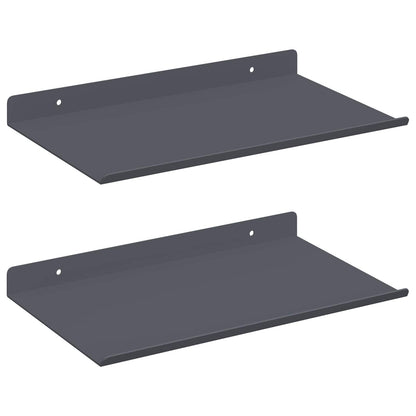 Mensola sospesa 2 pcs Antracite 30 x 18 x 2,5 cm Acciaio | homemem39