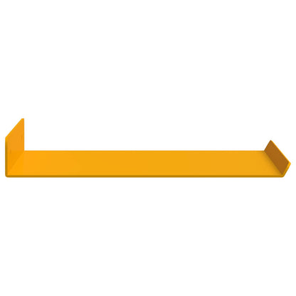 Mensola sospesa 2 pcs Giallo senape 30 x 18 x 2,5 cm Acciaio | homemem39