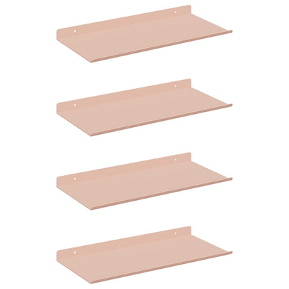 Mensola sospesa 4 pcs Rosa 40 x 18 x 2,5 cm Acciaio | homemem39