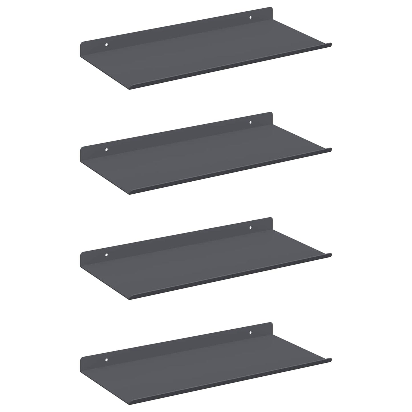 Mensola sospesa 4 pcs Antracite 40 x 18 x 2,5 cm Acciaio | homemem39