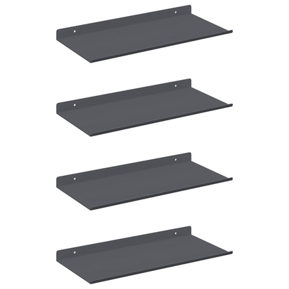 Mensola sospesa 4 pcs Antracite 40 x 18 x 2,5 cm Acciaio | homemem39
