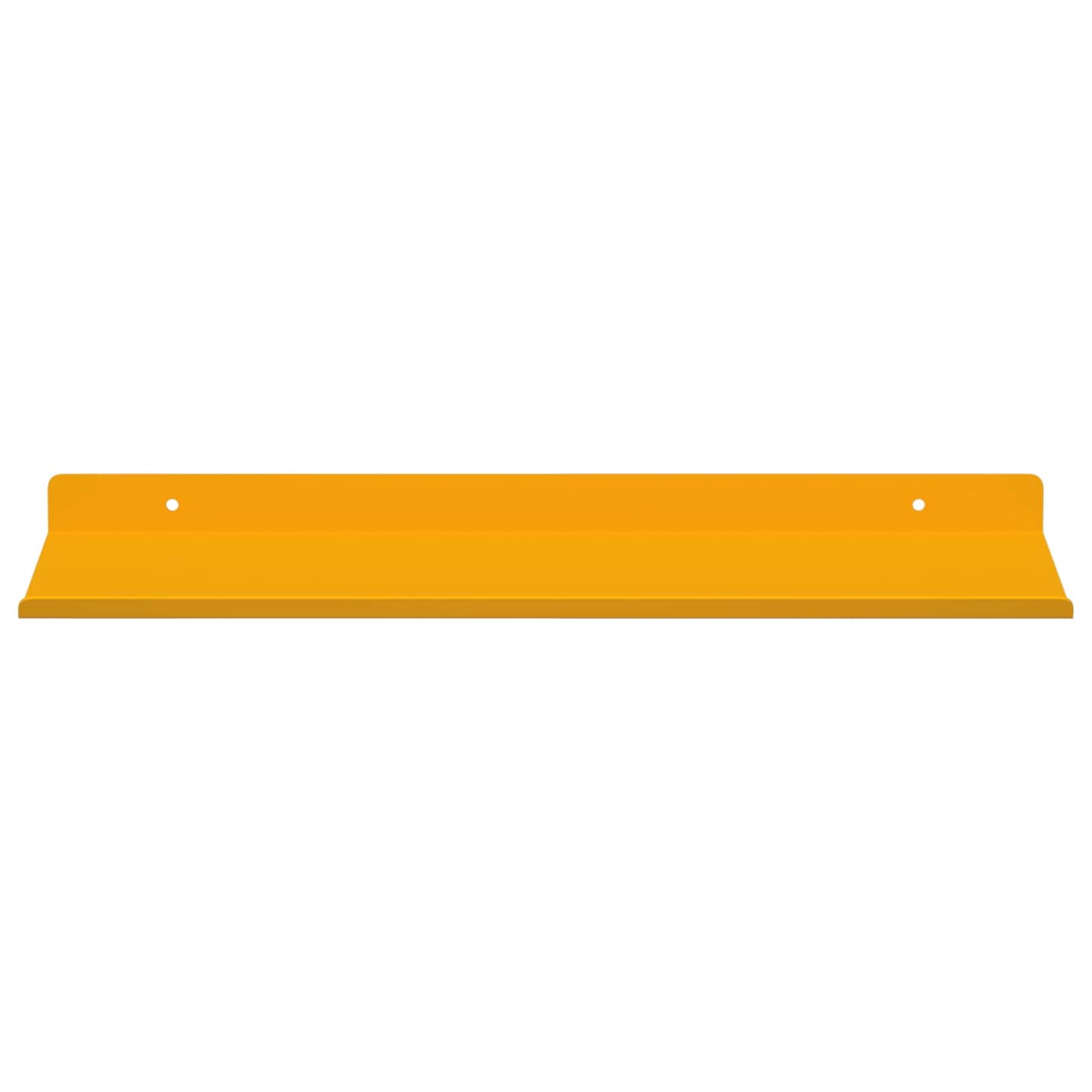 Mensola sospesa 2 pcs Giallo senape 40 x 18 x 2,5 cm Acciaio | homemem39