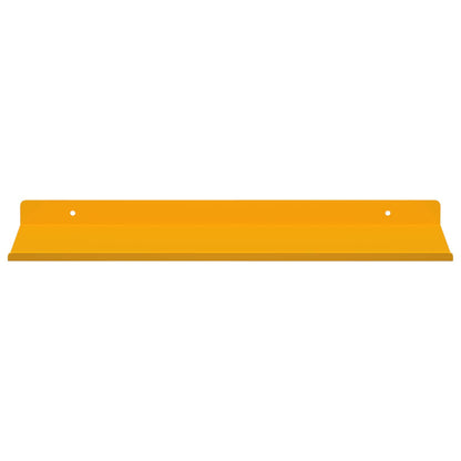 Mensola sospesa 2 pcs Giallo senape 40 x 18 x 2,5 cm Acciaio | homemem39