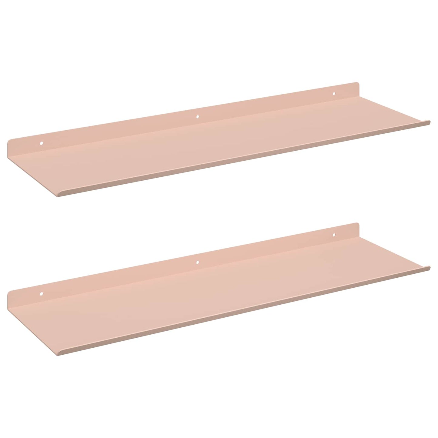 Mensola sospesa 2 pcs Rosa 60 x 18 x 2,5 cm Acciaio | homemem39