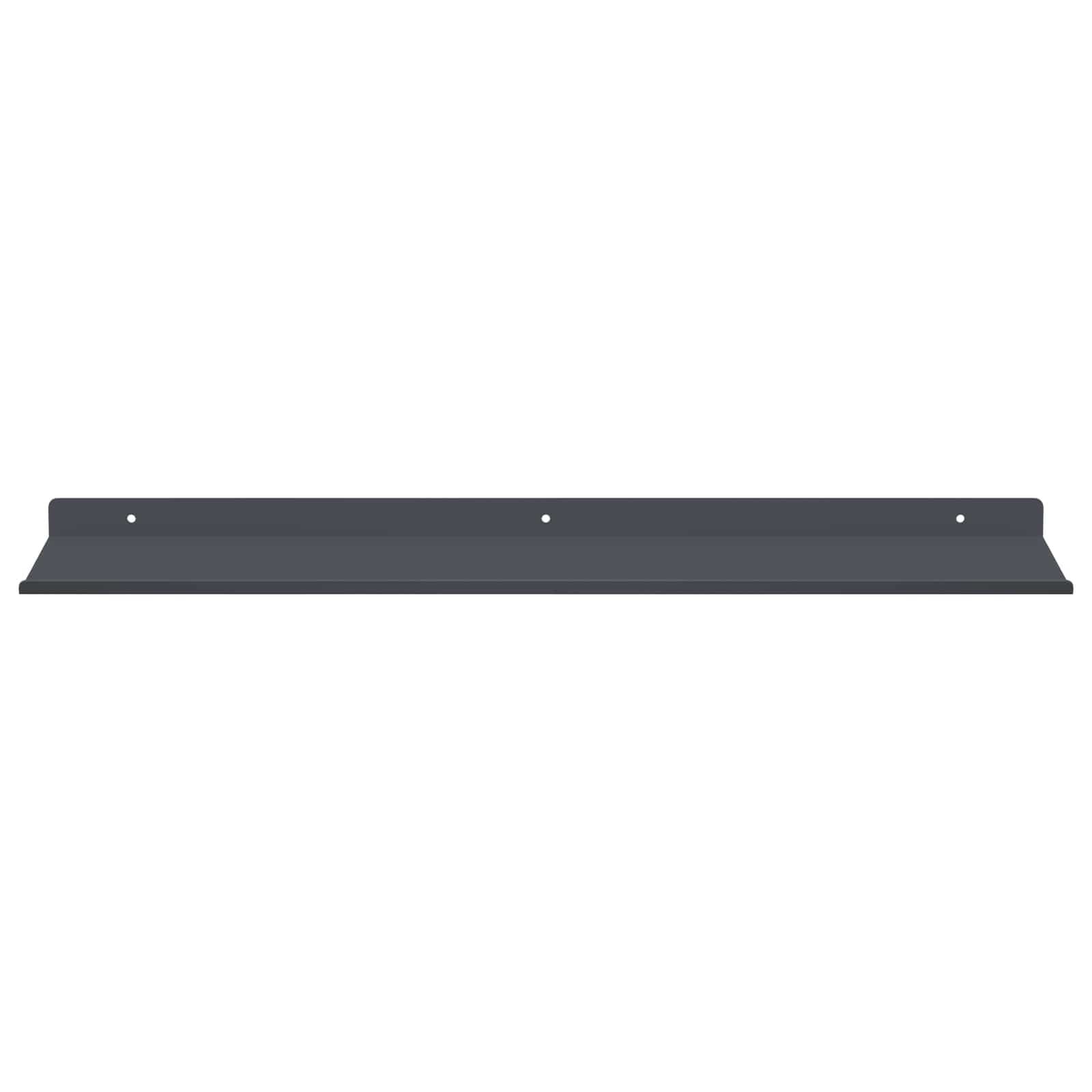 Mensola sospesa 4 pcs Antracite 60 x 18 x 2,5 cm Acciaio | homemem39