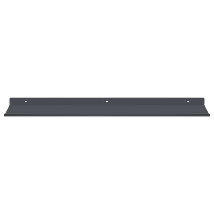 Mensola sospesa 4 pcs Antracite 60 x 18 x 2,5 cm Acciaio | homemem39