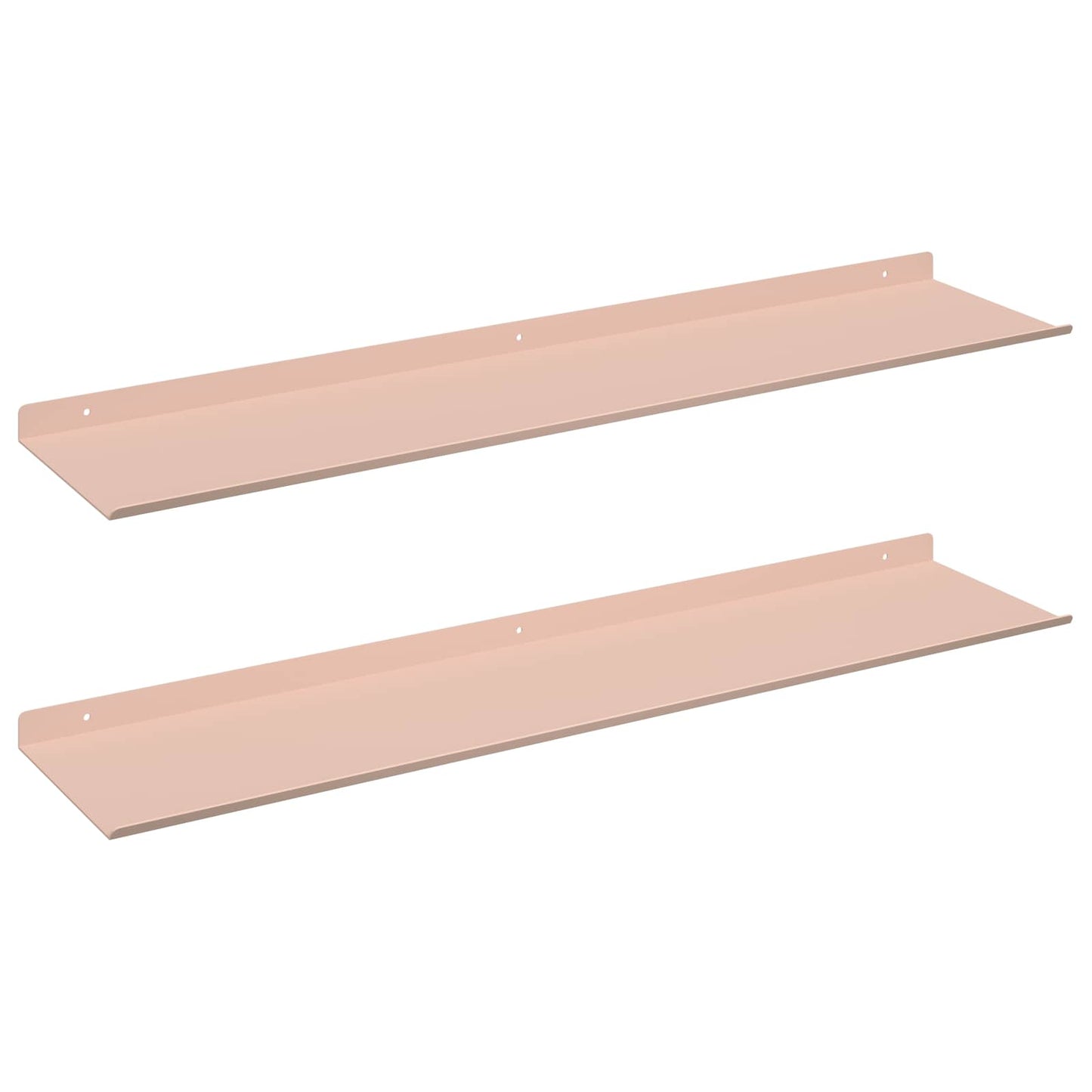 Mensola sospesa 2 pcs Rosa 80 x 18 x 2,5 cm Acciaio | homemem39