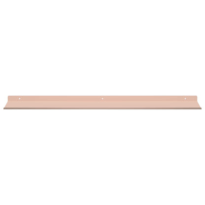 Mensola sospesa 2 pcs Rosa 80 x 18 x 2,5 cm Acciaio | homemem39