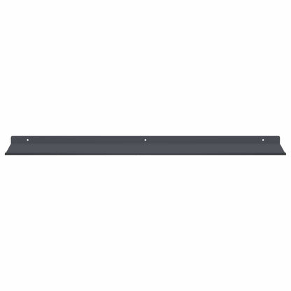 Mensola sospesa 4 pcs Antracite 80 x 18 x 2,5 cm Acciaio | homemem39