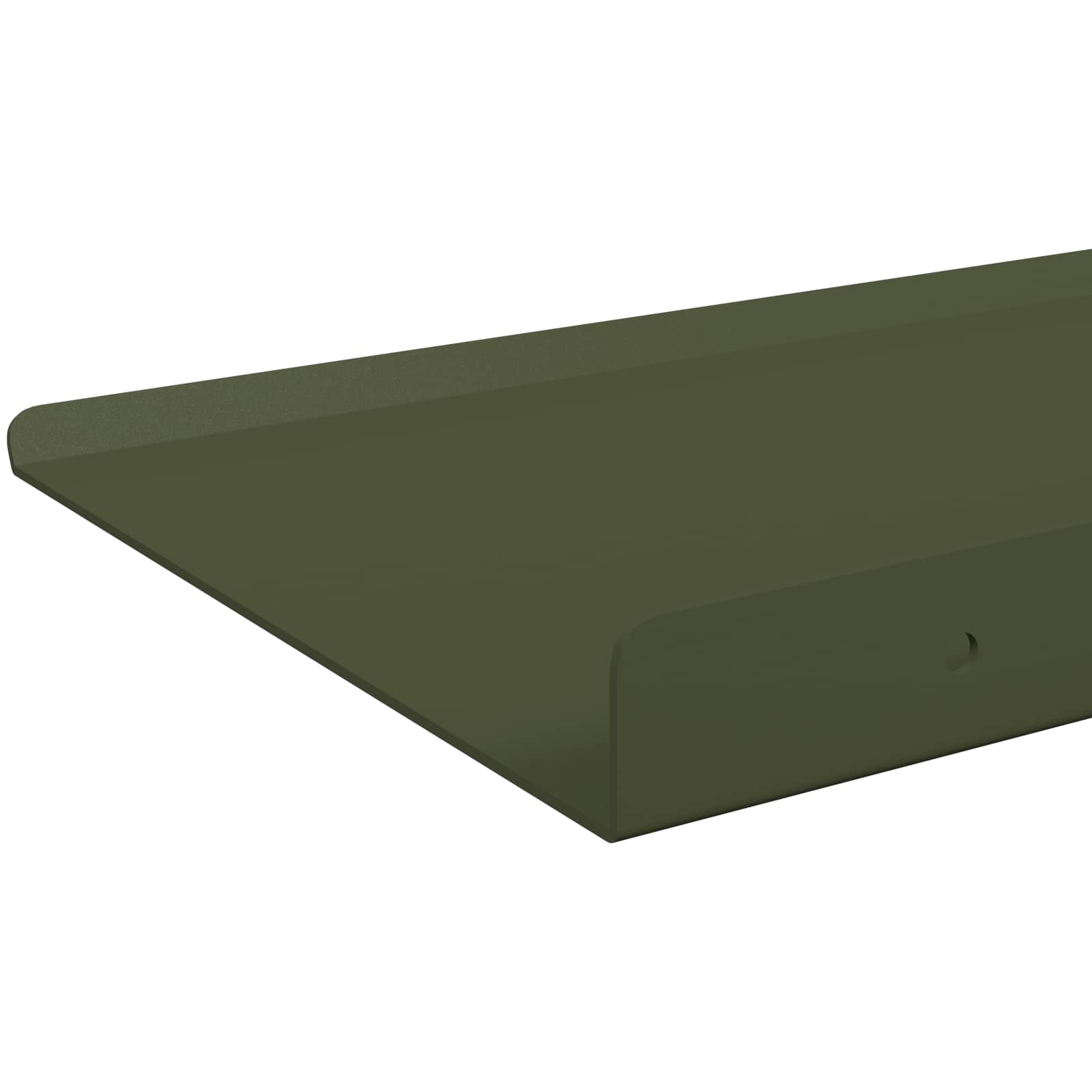 Mensola sospesa 4 pcs Verde oliva 80 x 18 x 2,5 cm Acciaio | homemem39