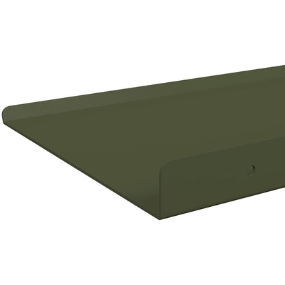 Mensola sospesa 4 pcs Verde oliva 80 x 18 x 2,5 cm Acciaio | homemem39