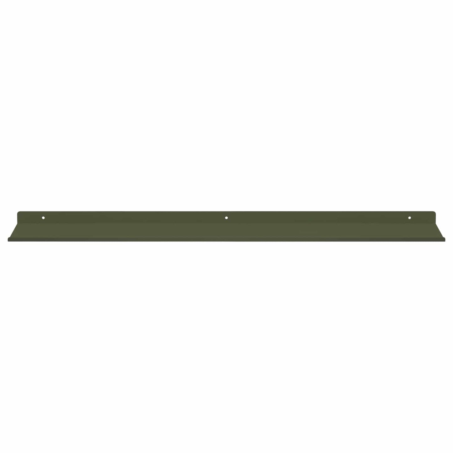 Mensola sospesa 4 pcs Verde oliva 80 x 18 x 2,5 cm Acciaio | homemem39
