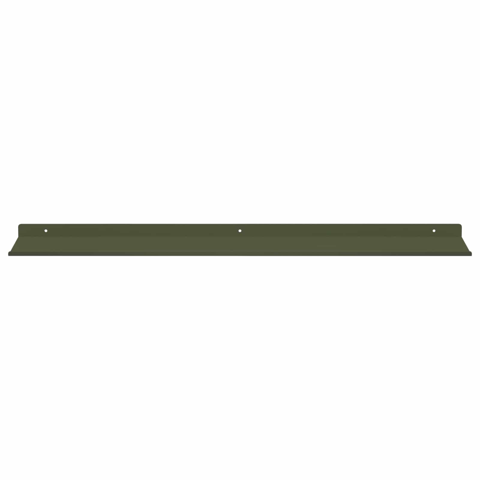 Mensola sospesa 4 pcs Verde oliva 80 x 18 x 2,5 cm Acciaio | homemem39