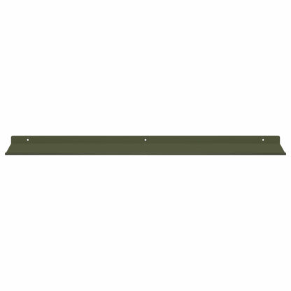 Mensola sospesa 4 pcs Verde oliva 80 x 18 x 2,5 cm Acciaio | homemem39