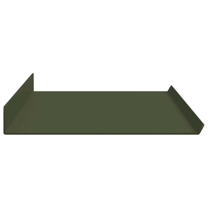 Mensola sospesa 4 pcs Verde oliva 80 x 18 x 2,5 cm Acciaio | homemem39