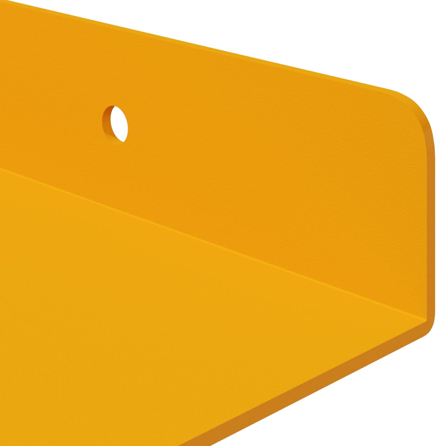 Mensola sospesa 4 pcs Giallo senape 100 x 18 x 2,5 cm Acciaio | homemem39