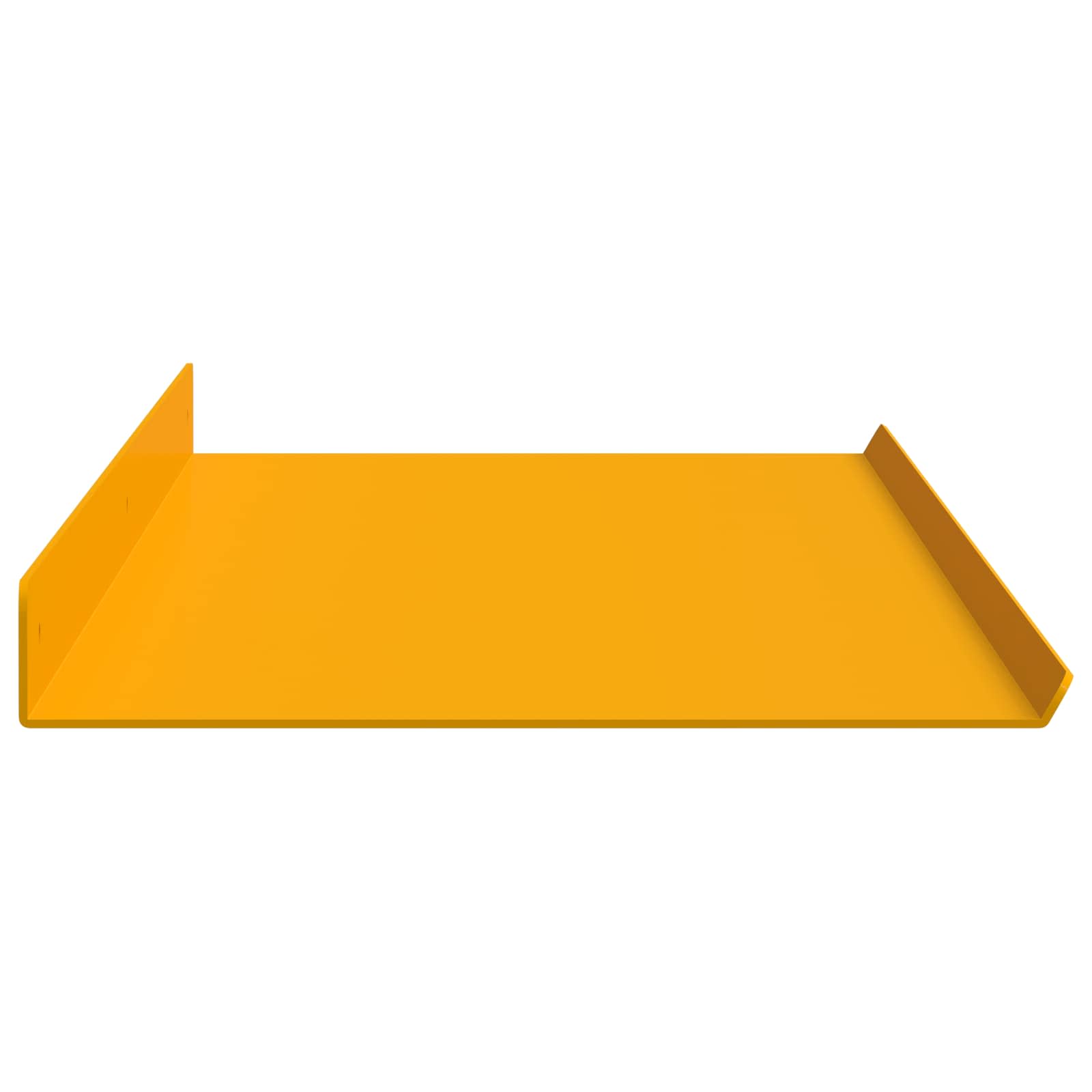 Mensola sospesa 4 pcs Giallo senape 100 x 18 x 2,5 cm Acciaio | homemem39