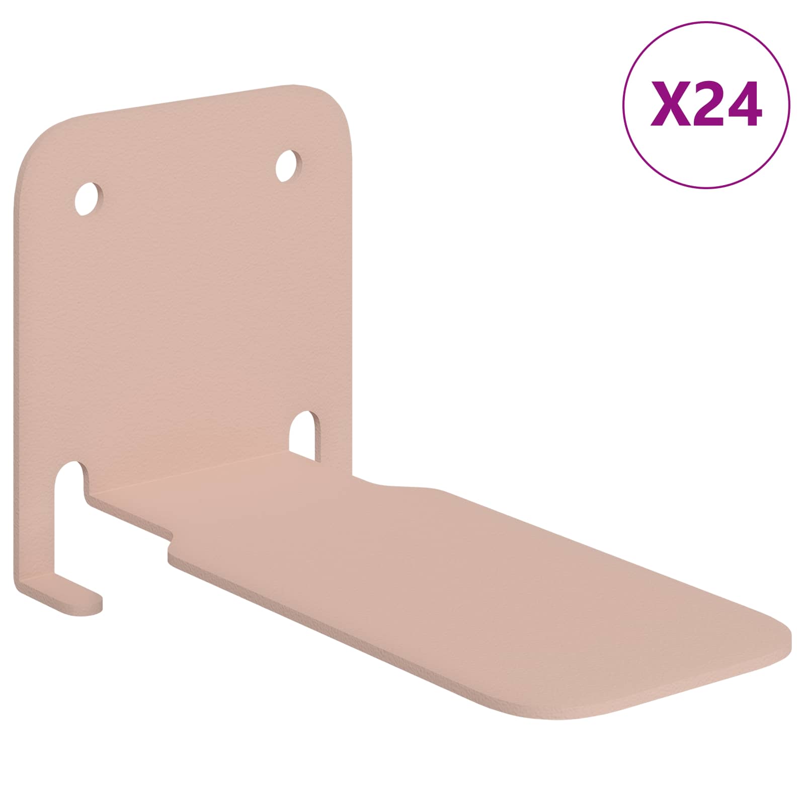Mensola sospesa con lo scaffale 24 pcs Rosa 6 x 10,8 x 6,6 cm | homemem39