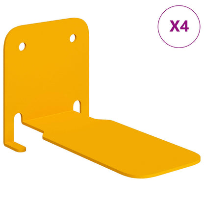 Mensola sospesa 4 pcs Giallo senape 6 x 10,8 x 6,6 cm | homemem39