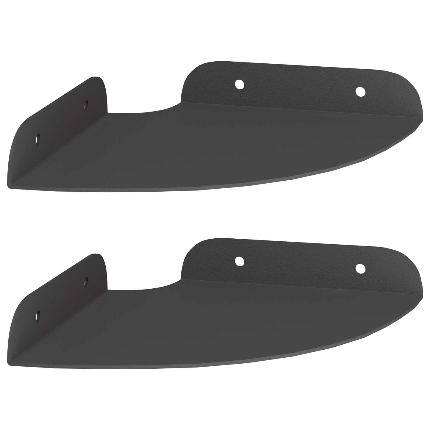 Mensola sospesa con lo scaffale 2 pcs Nero 15 x 15 x 2 cm | homemem39