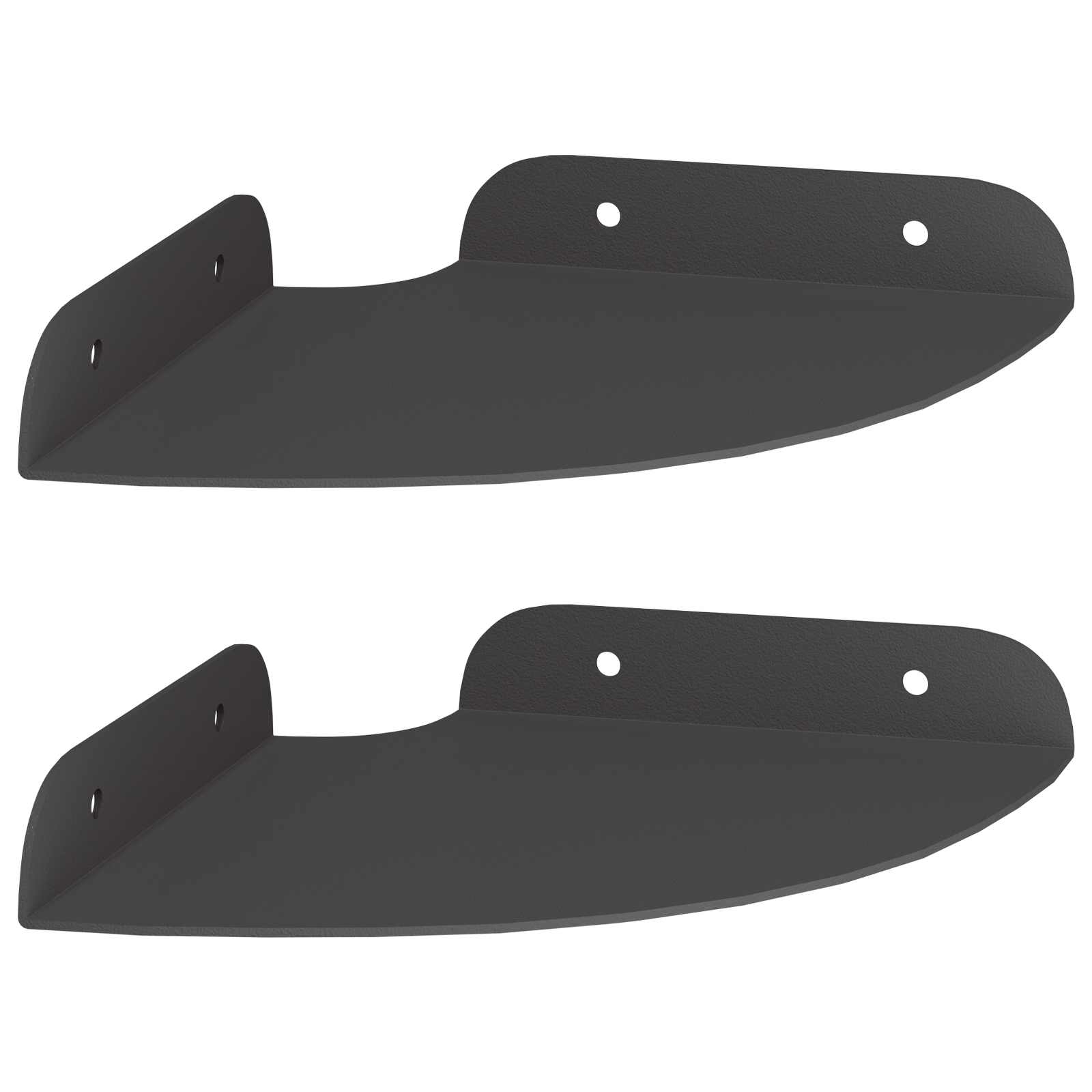 Mensola sospesa con lo scaffale 2 pcs Nero 15 x 15 x 2 cm | homemem39