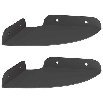 Mensola sospesa con lo scaffale 2 pcs Nero 15 x 15 x 2 cm | homemem39