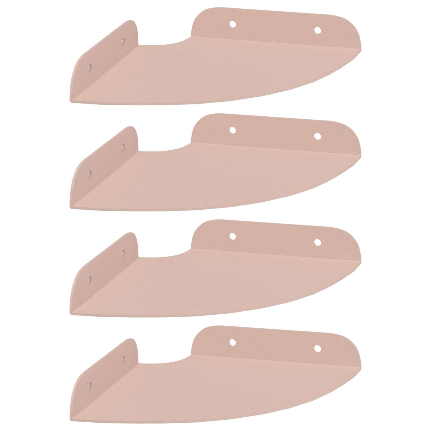 Mensola sospesa con lo scaffale 4 pcs Rosa 15 x 15 x 2 cm | homemem39