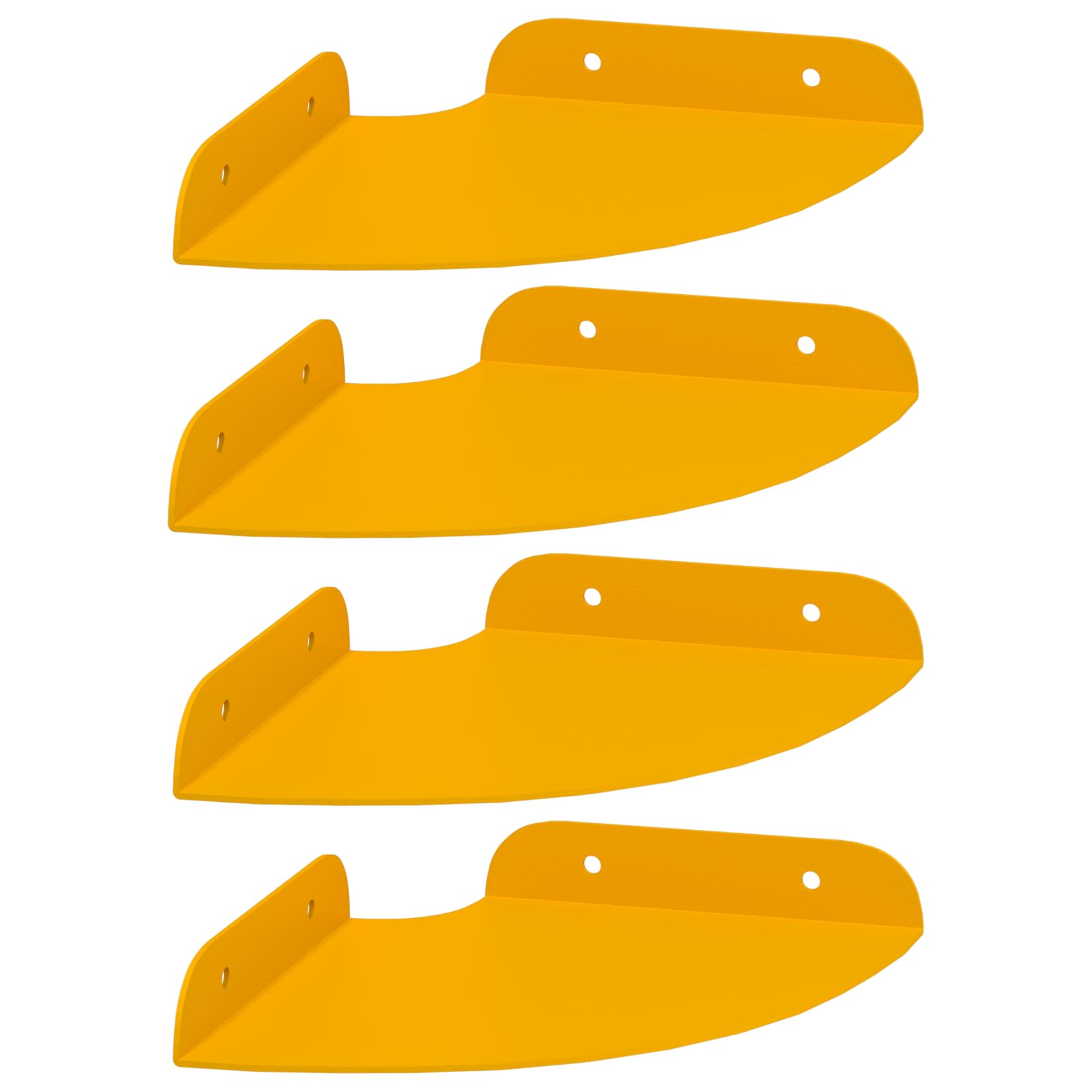 Mensola sospesa 4 pcs Giallo senape 15 x 15 x 2 cm | homemem39