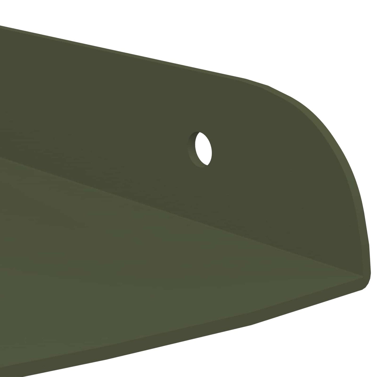 Mensola sospesa 2 pcs Verde oliva 15 x 15 x 2 cm | homemem39