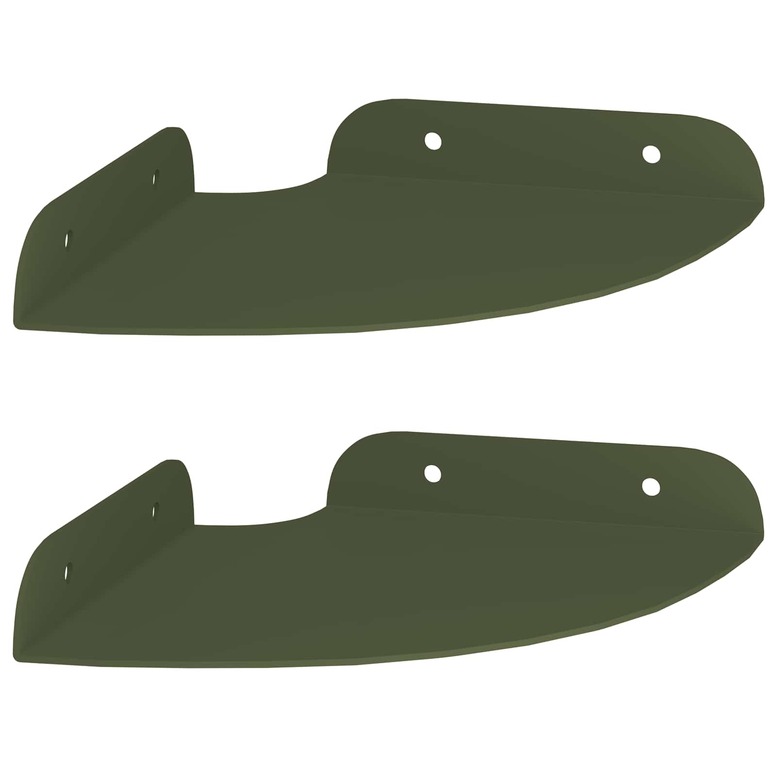Mensola sospesa 2 pcs Verde oliva 15 x 15 x 2 cm | homemem39