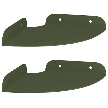 Mensola sospesa 2 pcs Verde oliva 15 x 15 x 2 cm | homemem39