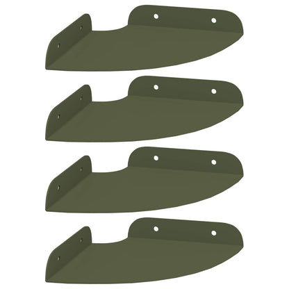 Mensola sospesa 4 pcs Verde oliva 15 x 15 x 2 cm | homemem39